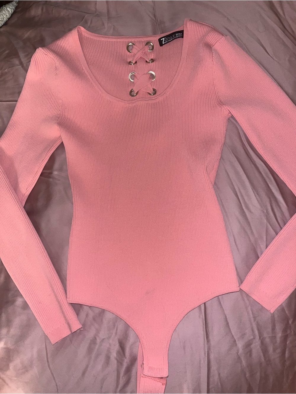 7th Ave New York and Co Pink body suit
